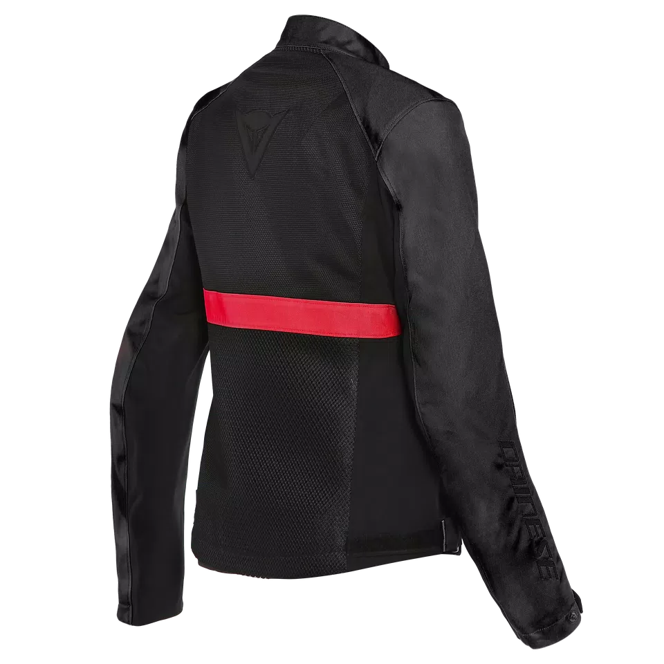 RIBELLE AIR TEX - WOMEN'S SUMMER MOTORCYCLE JACKET IN FABRIC - BLACK/LAVA-RED - 2
