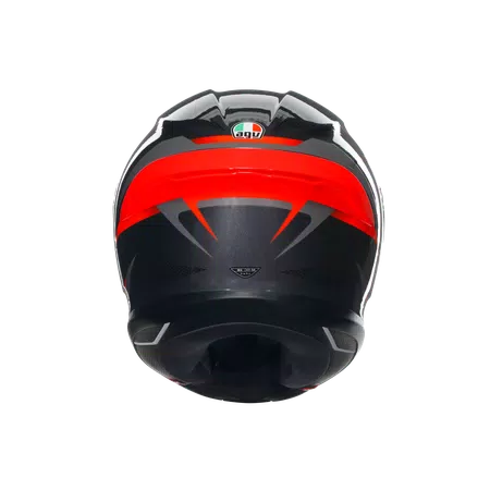 K6 S SLASHCUT BLACK/GREY/RED - MOTORBIKE FULL FACE HELMET E2206 -  - 5