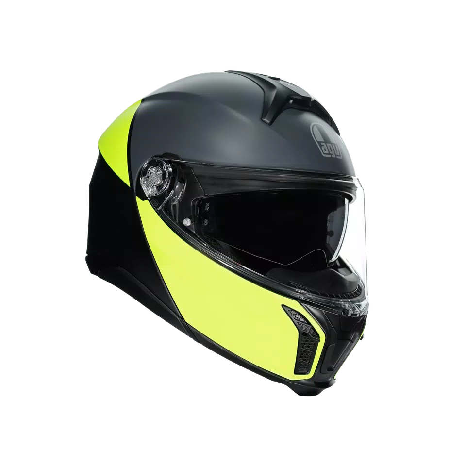 TOURMODULAR BALANCE MATT BLACK/YEL FL/GREY - MOTORRAD MODULARHELM E2206 -  - 1