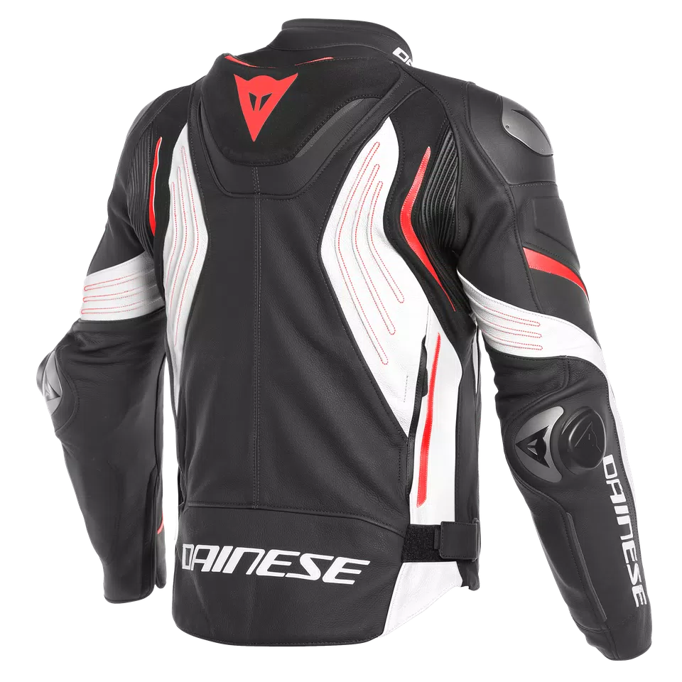 SUPER SPEED 3 LEATHER JACKET - BLACK/WHITE/FLUO-RED - 2