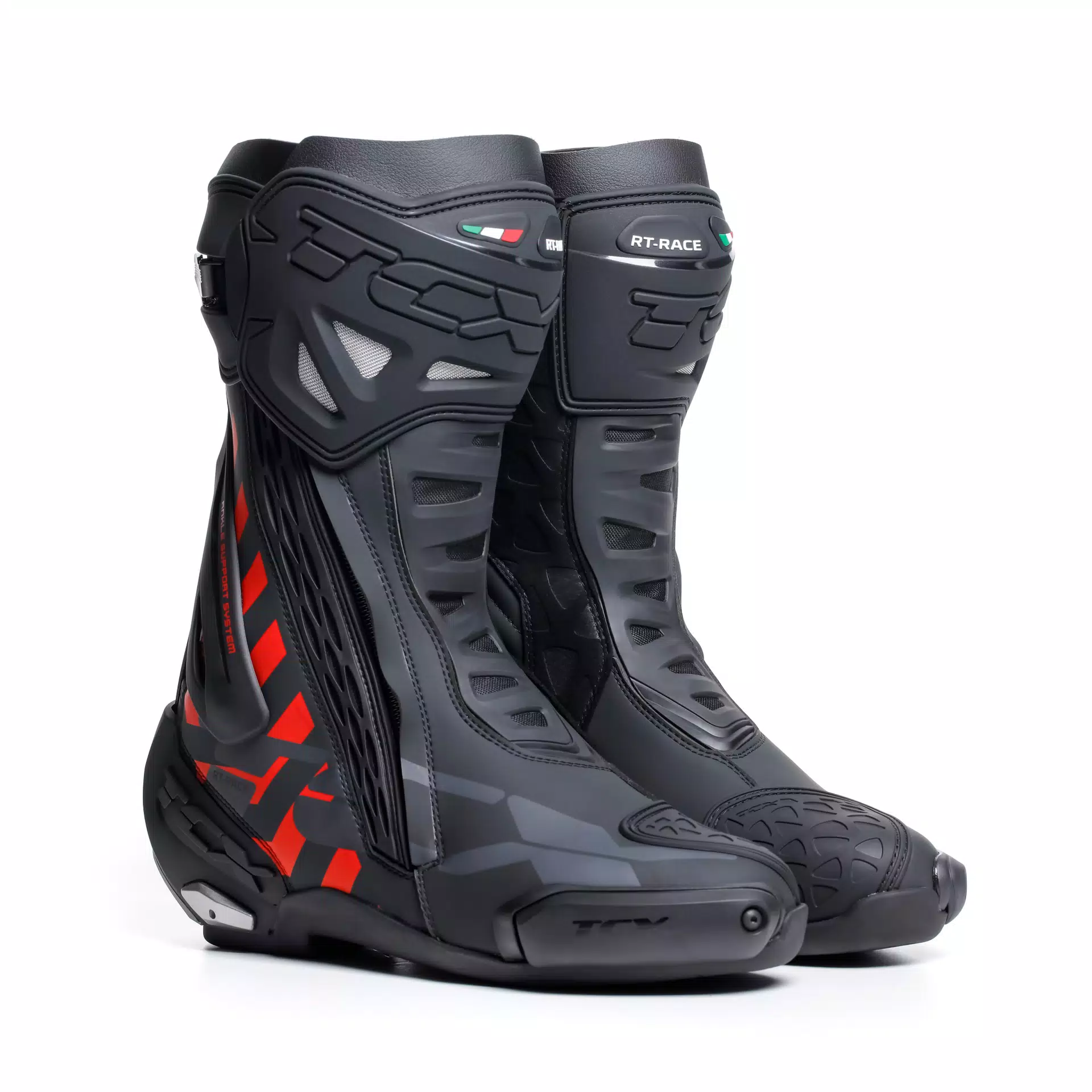 RT-RACE STIVALI MOTO UOMO - NERO/ROSSO