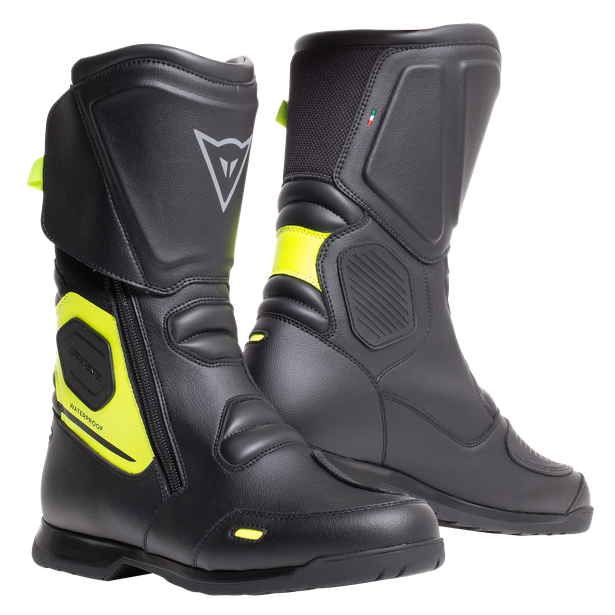X-TOURER D-WP BOOTS BLACK/FLUO-YELLOW- Waterproof