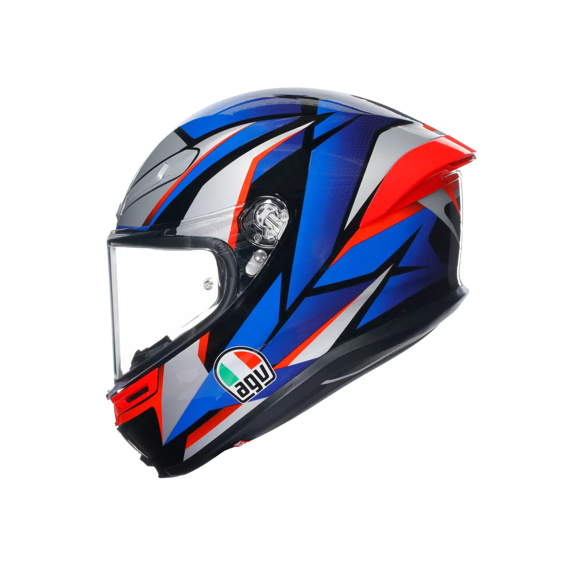 K6 S SLASHCUT BLACK/BLUE/RED - MOTORBIKE FULL FACE HELMET DOT (E2206)