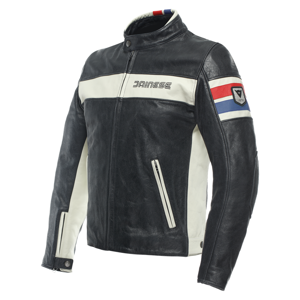 hf-d1-giacca-moto-in-pelle-uomo-black-red-blue image number 0