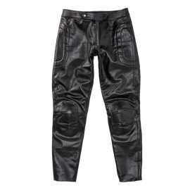 PIEGA72 LEATHER PANTS BLACK