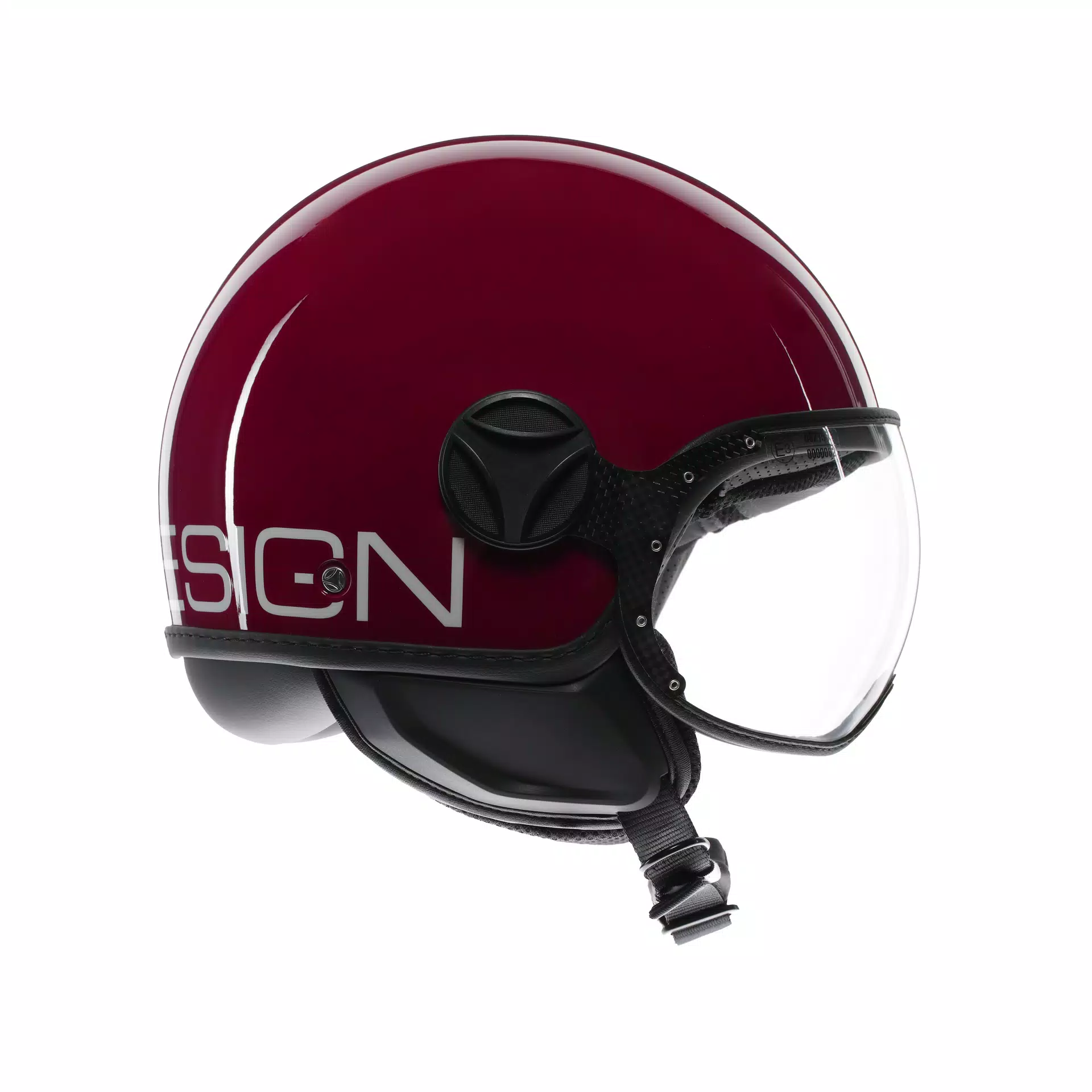MOMODESIGN FGTR CLASSIC CANDY PURPLE / WHITE - JET HELMET WITH VISOR E2206