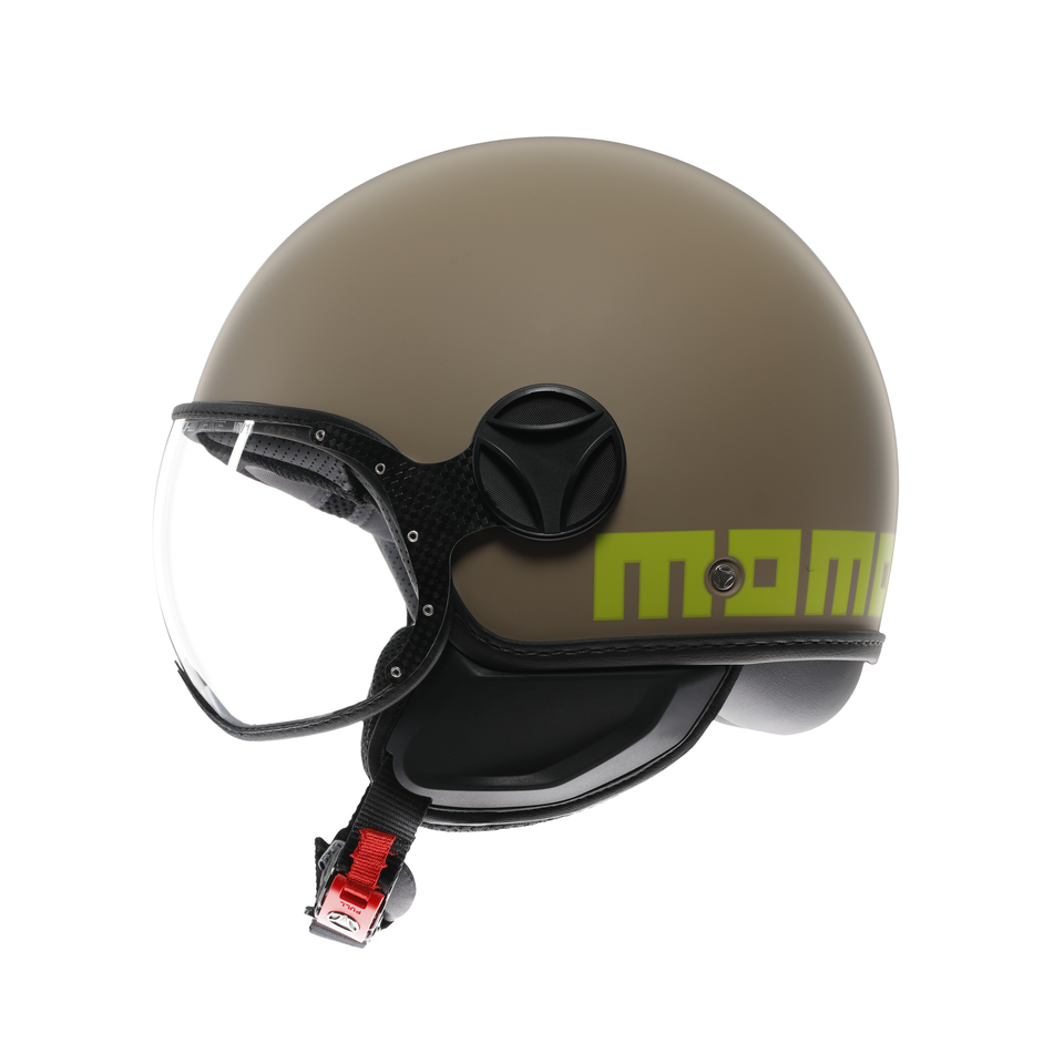 MOMODESIGN FGTR CLASSIC MATT SAND / LIMETTE - JET-HELM MIT VISIER E2206