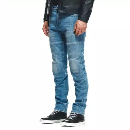 DENIM STONE SLIM - MEN'S MOTORCYCLE JEANS - LIGHT-BLUE - 5