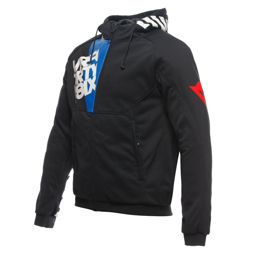 VR46 DAEMON-X SAFETY HOODIE FULL ZIP  355-BLACK/WHITE/BLUE  52 image