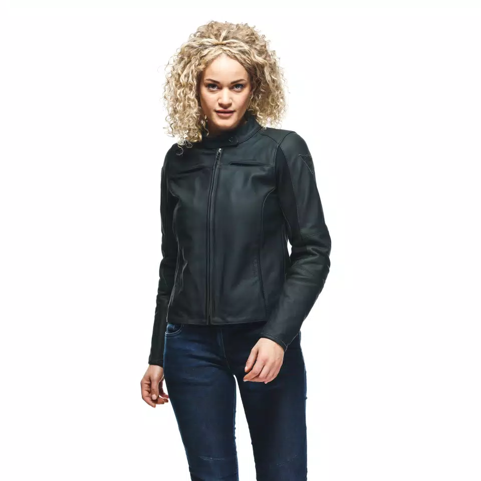 RAZON 2 CHAQUETA DE CUERO MOTO MUJER - BLACK - 5