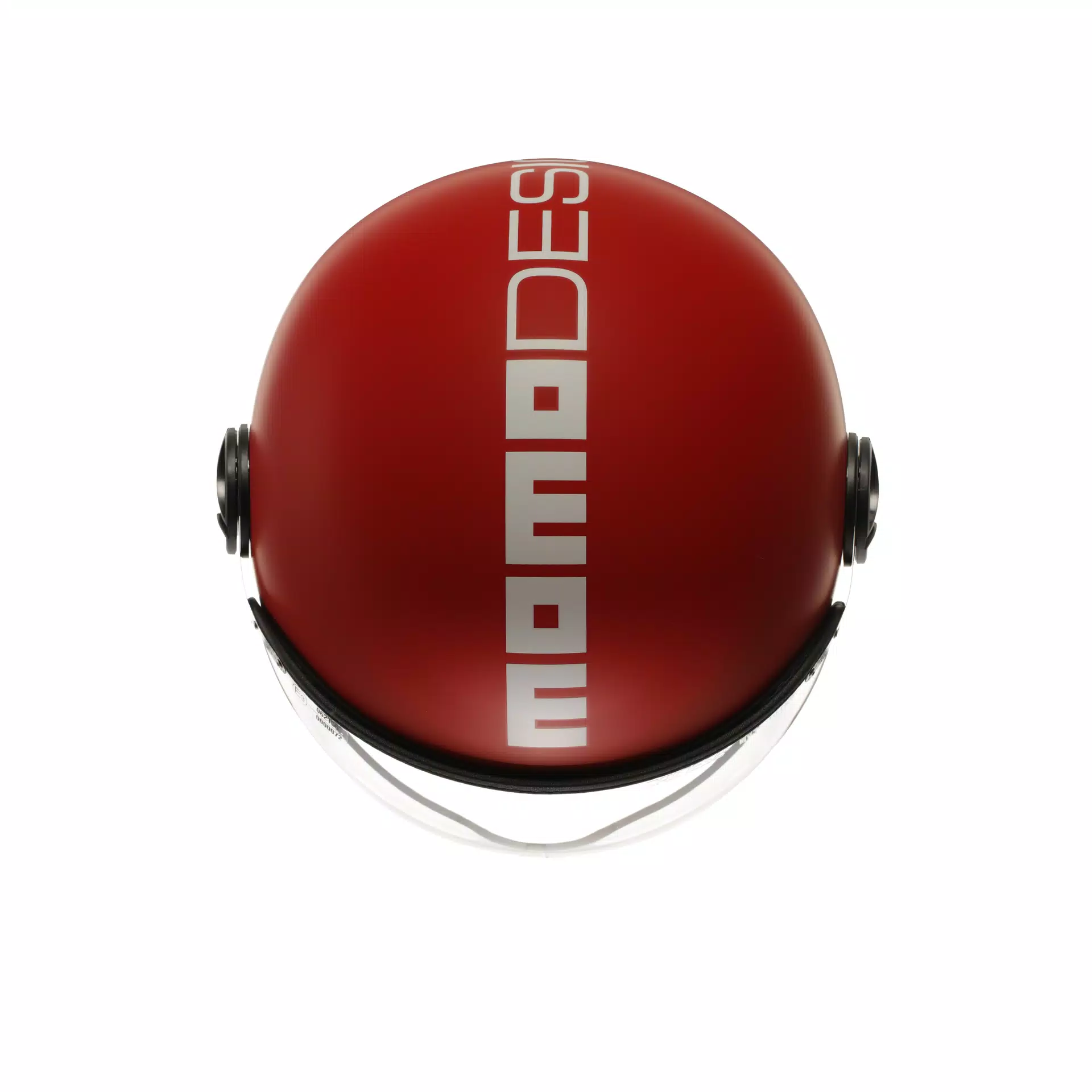 MOMODESIGN FGTR CLASSIC CANDY MATT RED / WHITE - JET HELMET WITH VISOR E2206
