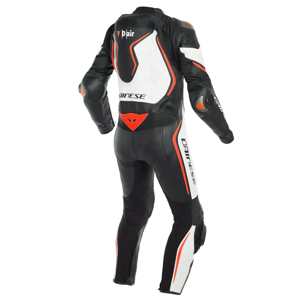 MISANO 2 D-AIR PERF. 1PC SUIT - BLACK/WHITE/FLUO-RED - 2