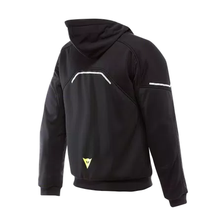 VR46 HOODIE FULL ZIP - MEN'S PROTECTIVE MOTORCYCLE HOODIE - BLACK/YELLOW-FLUO - 2