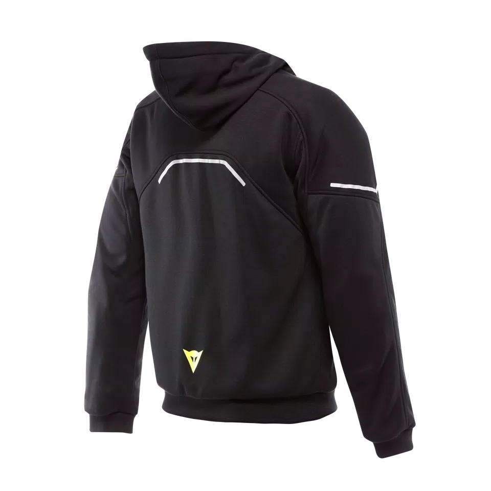 VR46 HOODIE FULL ZIP - MEN'S PROTECTIVE MOTORCYCLE HOODIE - BLACK/YELLOW-FLUO - 2