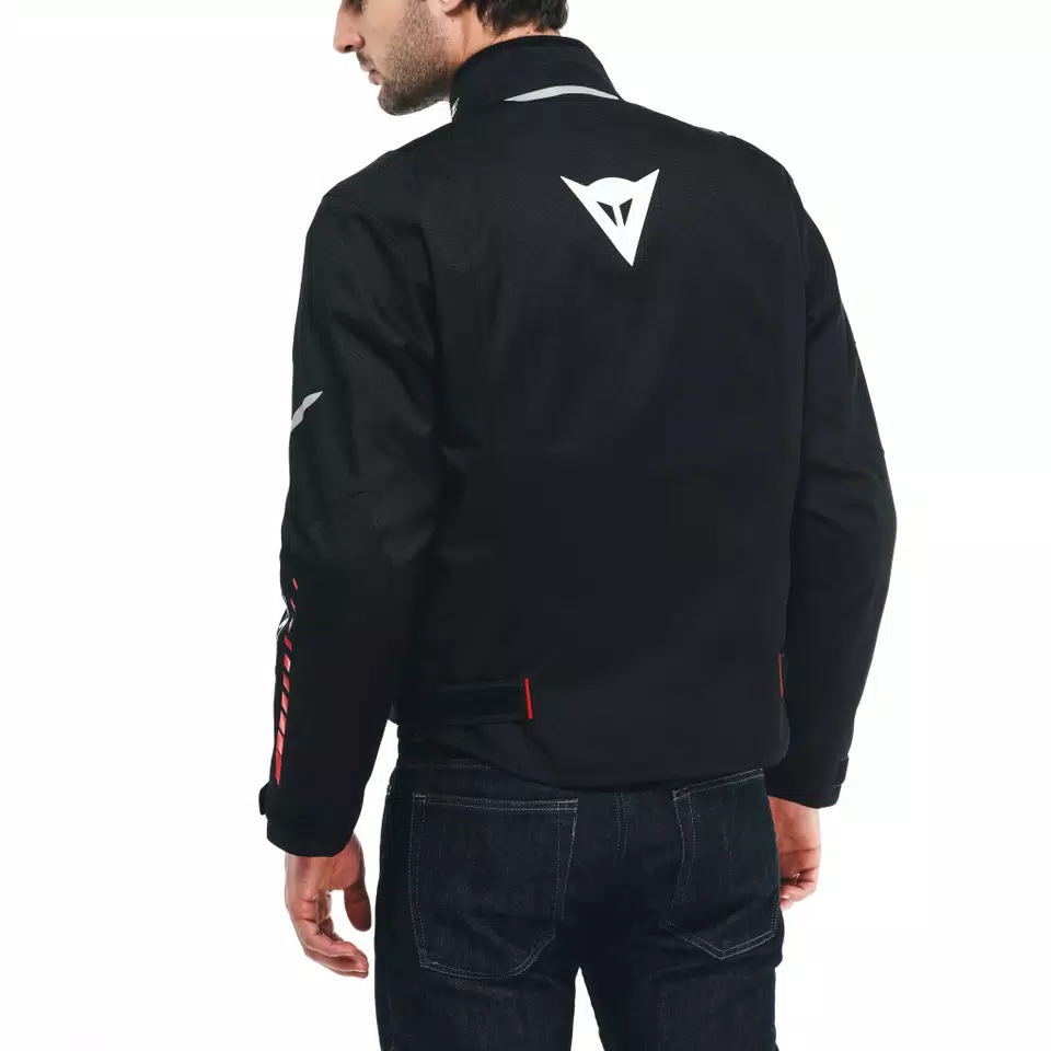 VELOCE D-DRY®- MEN'S WATERPROOF MOTORCYCLE JACKET - BLACK/WHITE/LAVA-RED - 6