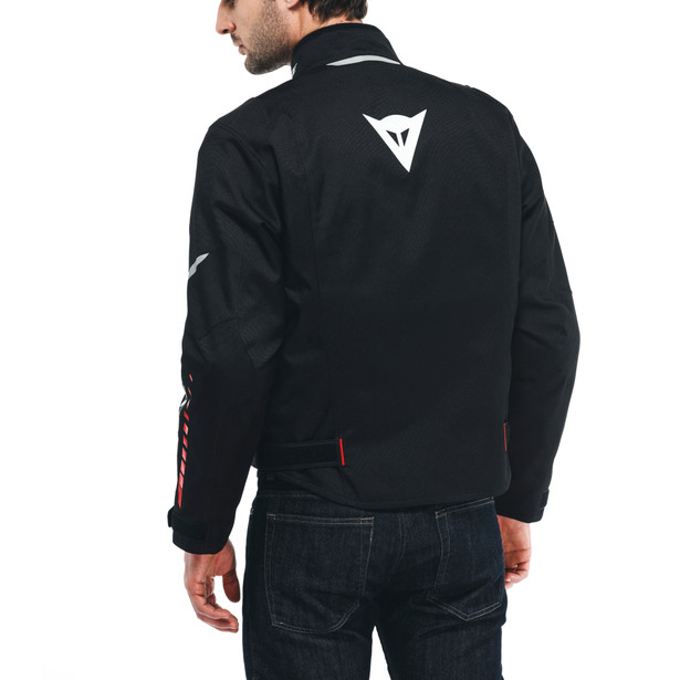 veloce-d-dry-giacca-moto-impermeabile-uomo-black-white-lava-red image number 5