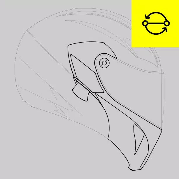 Compact chin guard replacement (chin guard mechanisms includ