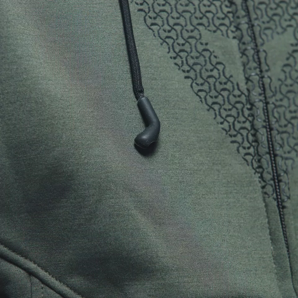 DAEMON-X SAFETY HOODIE - GIACCA MOTO IN TESSUTO UOMO - GREEN/BLACK - 10