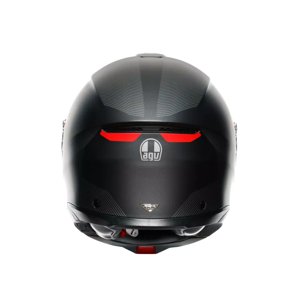 TOURMODULAR FREQUENCY MATT GUNMETAL/RED - MOTORBIKE FLIP UP HELMET E2206 -  - 5