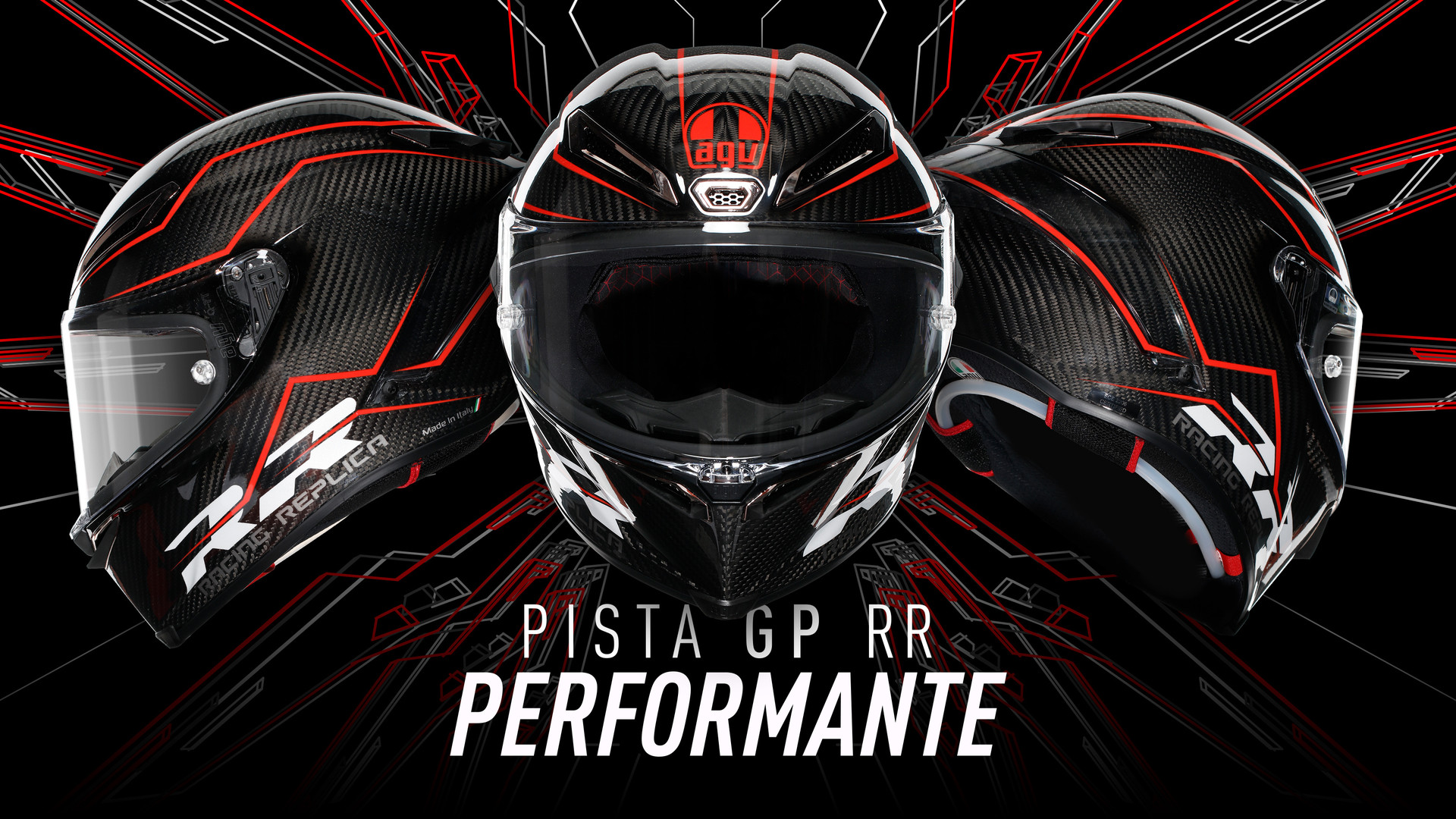 PISTA GP RR PERFORMANTE CARBON/RED