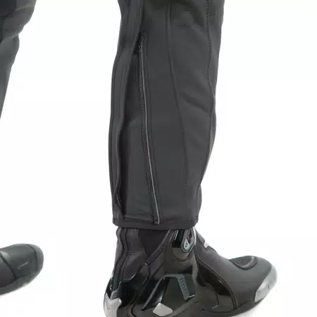 PONY 3 S/T LEATHER PANTS - BLACK-MATT - 6