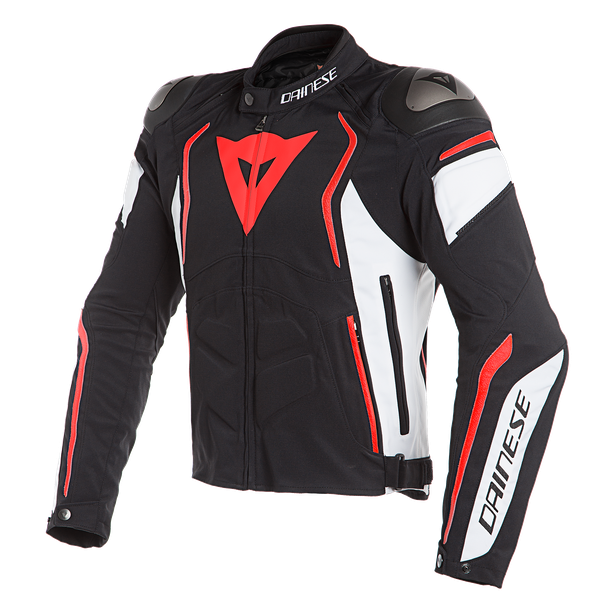 dyno-tex-jacket-black-white-fluo-red image number 0