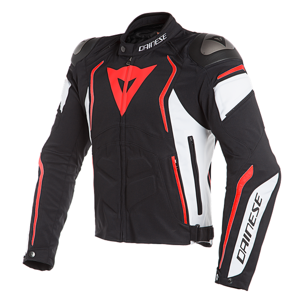 DYNO TEX JACKET BLACK/WHITE/FLUO-RED- Textile