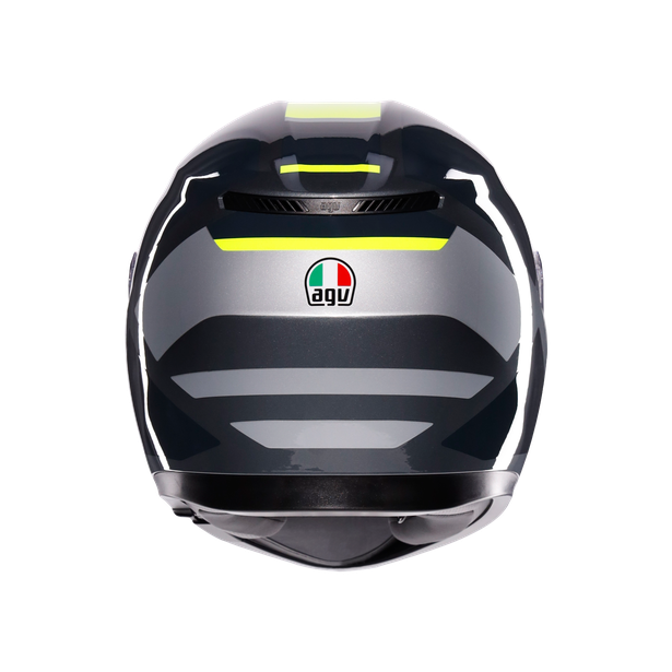 k3-shade-grey-yellow-fluo-motorbike-full-face-helmet-e2206 image number 4