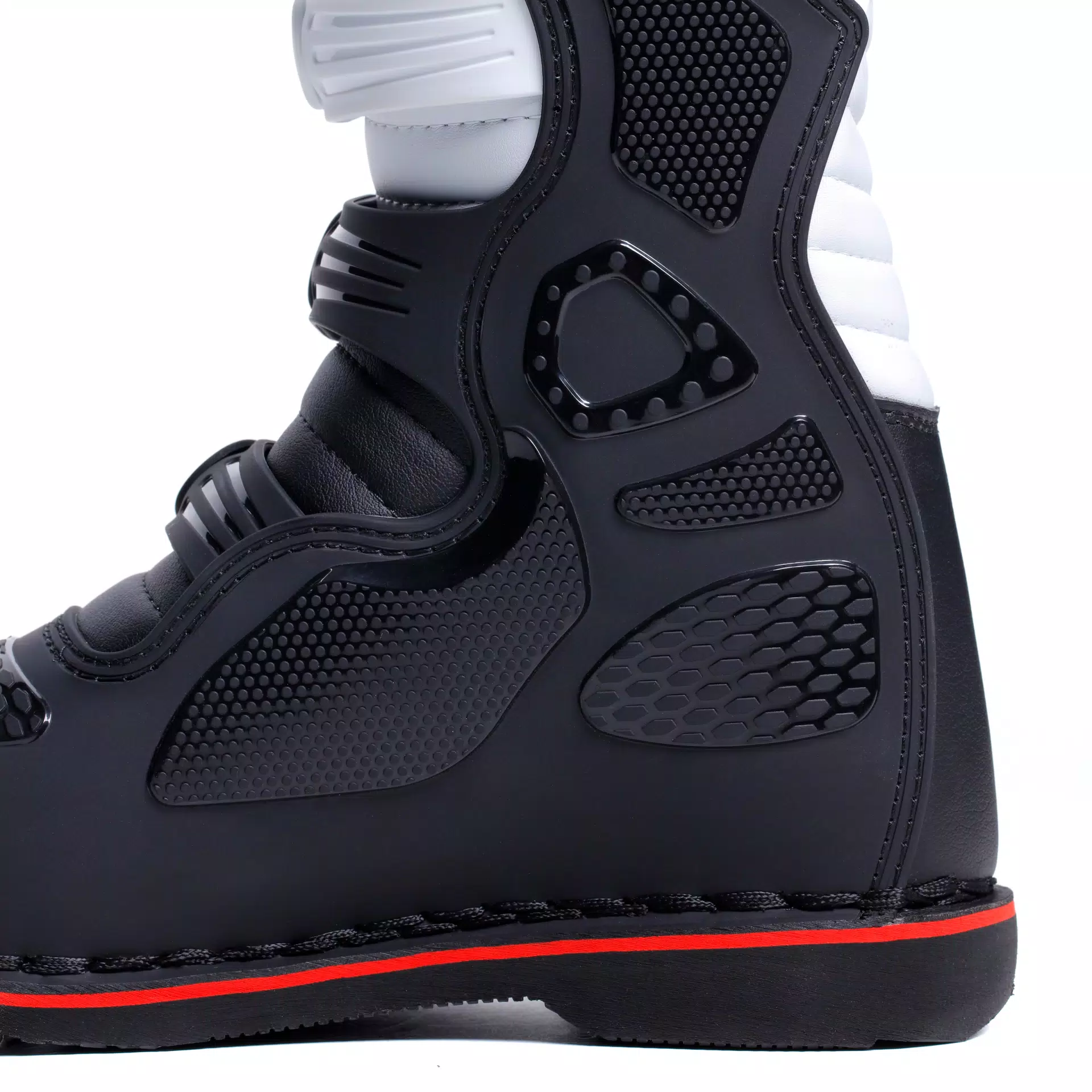 X-BLAST MEN'S MOTORCYCLE BOOTS - BLACK/WHITE/RED