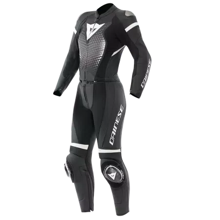 FULMINEA - DAMES TWEEDELIG LEREN PAK KORTE/LANGE PASVORM (S/T) - BLACK/WHITE - 1