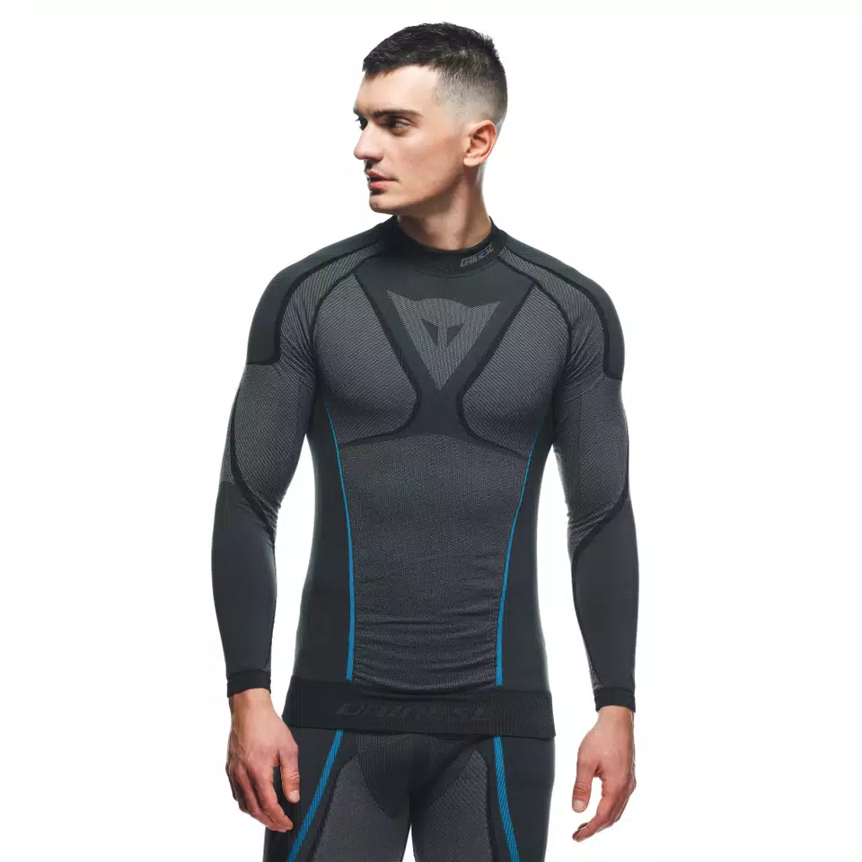 MEN'S MOTORCYCLE LONG-SLEEVE TECHNICAL TEE - BLACK/BLUE - 8