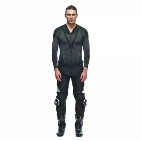 DELTA 4 - MEN'S MOTORCYCLE LEATHER PANTS - BLACK/WHITE - 3
