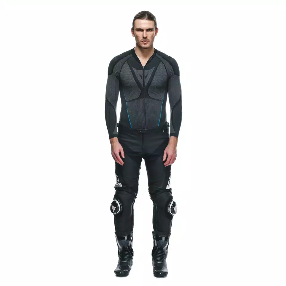 DELTA 4 - MEN'S MOTORCYCLE LEATHER PANTS - BLACK/WHITE - 3