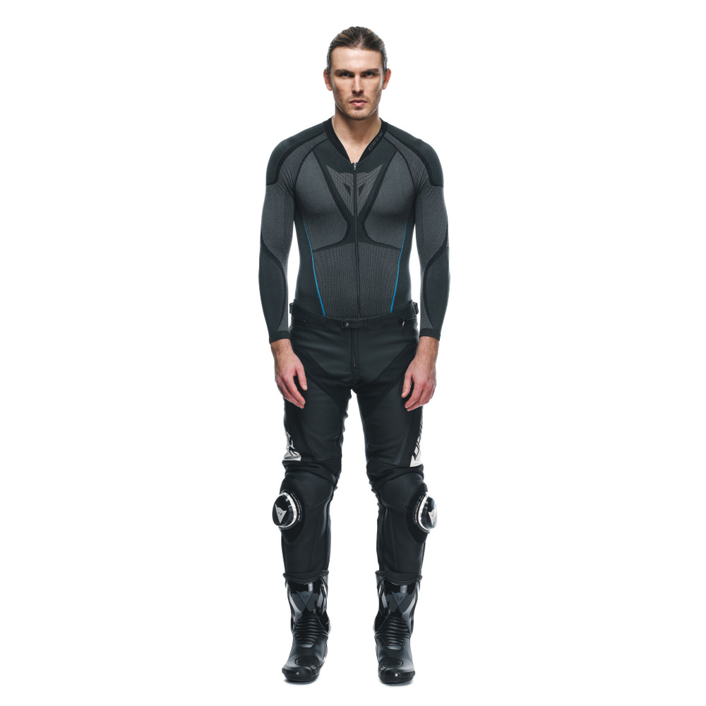 delta-4-men-leather-motorcycle-pants-black-white image number 2