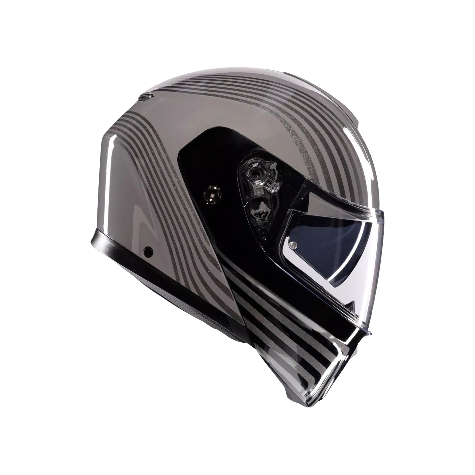 STREETMODULAR ISEO GREY/BLACK - MOTORBIKE FLIP UP HELMET E2206