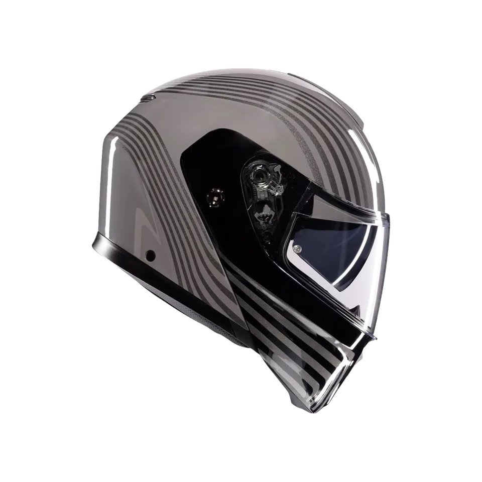 STREETMODULAR ISEO GREY/BLACK - MOTORBIKE FLIP UP HELMET E2206 -  - 3