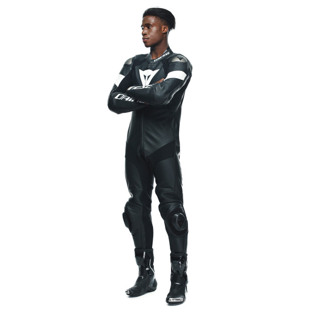 tosa-1-pcs-leather-suit-perf-black-black-white image number 4