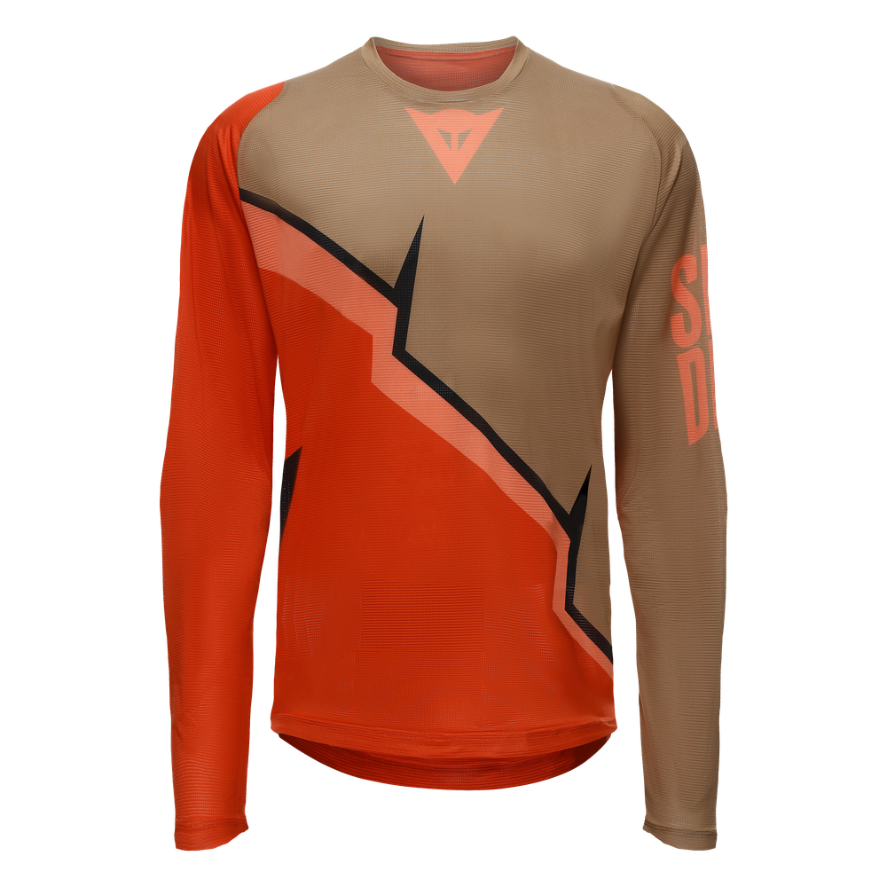 hg-aer-jersey-ls-camiseta-bici-manga-larga-hombre-red-brown-black image number 0