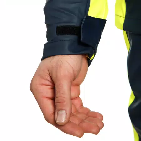 STORM 2 - UNISEX MOTORCYCLE RAIN JACKET - BLACK-IRIS/FLUO-YELLOW - 7
