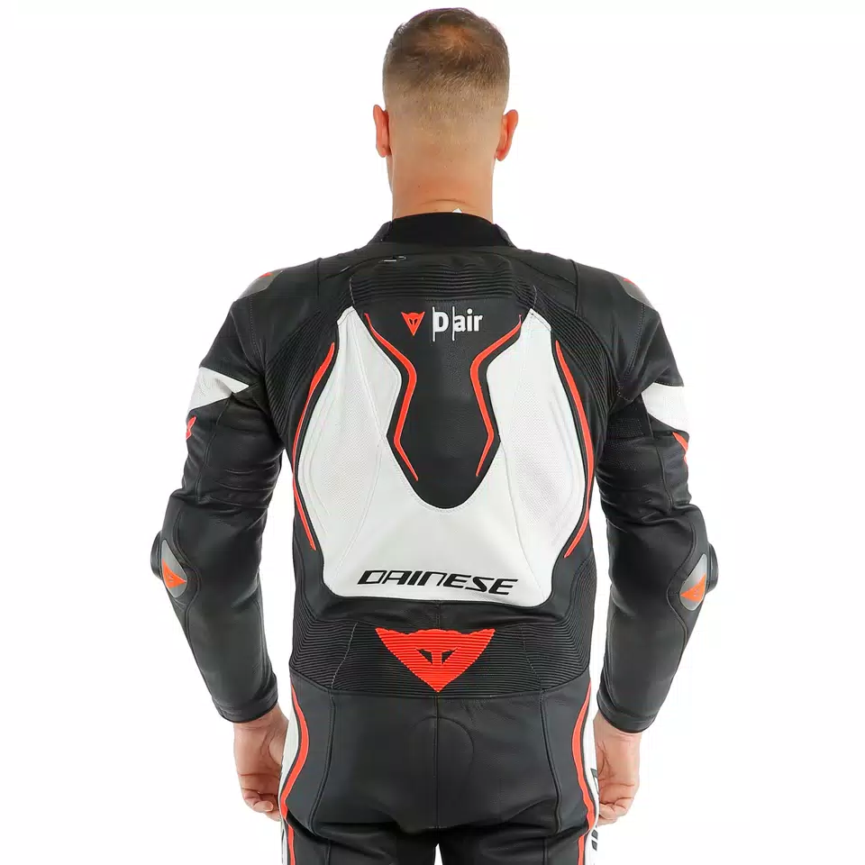 MISANO 2 D-AIR PERF. 1PC SUIT - BLACK/WHITE/FLUO-RED - 9