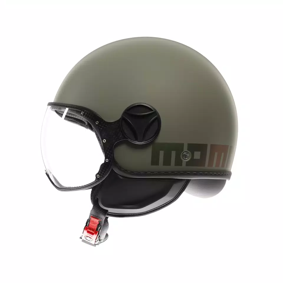 MOMODESIGN FGTR CLASSIC FLIP MATT GREEN / BRONZE - JET HELMET WITH VISOR E2206 -  - 4
