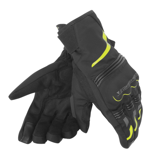 tempest-unisex-d-dry-short-gloves-black-yellow-fluo image number 0