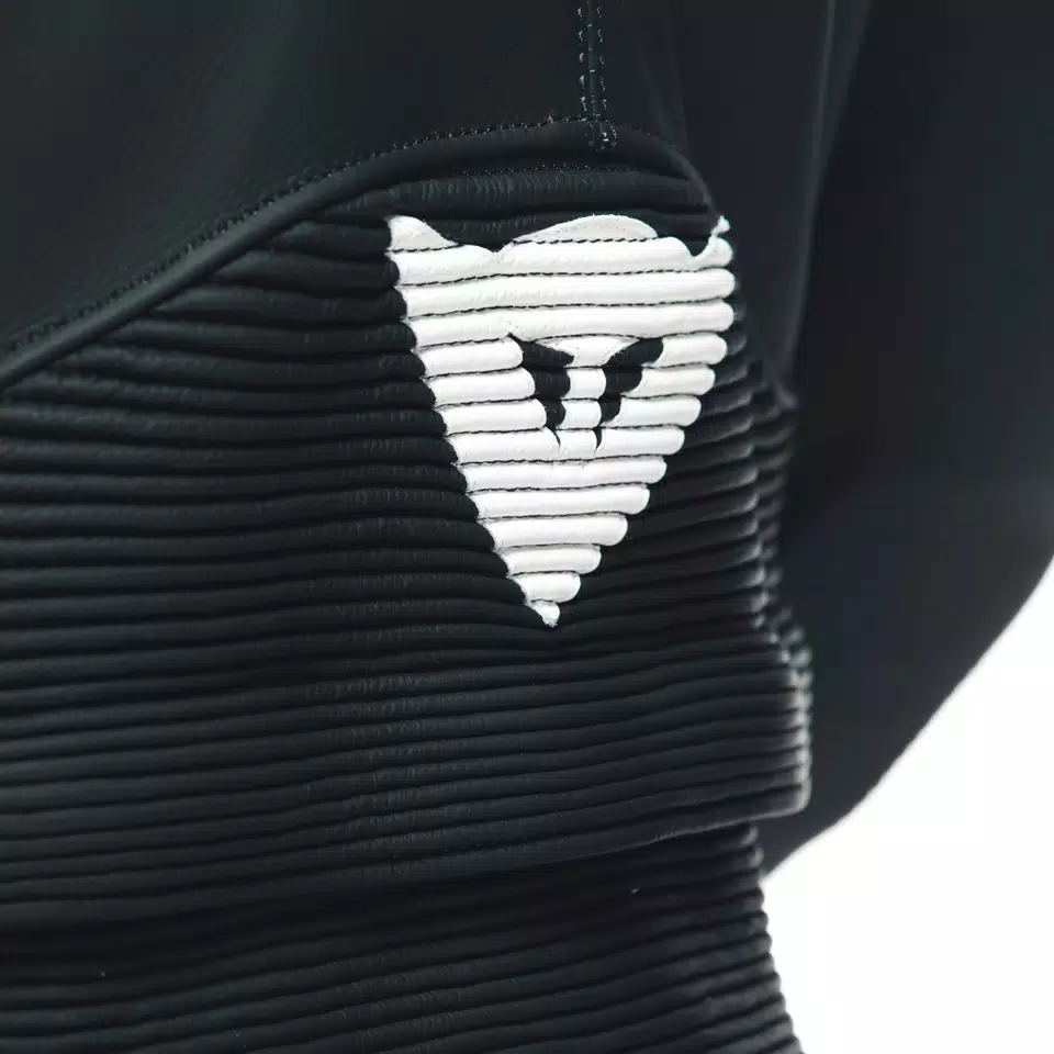 AVRO 4 LEATHER 2PCS SUIT - BLACK-MATT/BLACK-MATT/WHITE - 6