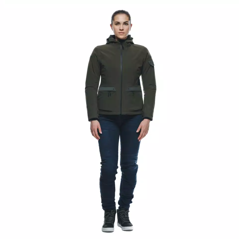 CENTRALE ABSØLUTESHELL™ PRO - WOMEN'S WATERPROOF MOTORCYCLE JACKET - GREEN - 3
