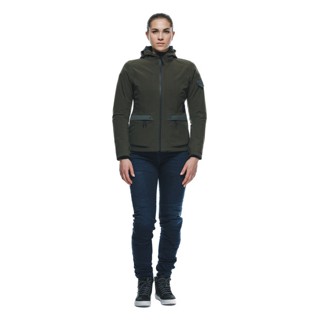 centrale-abs-luteshell-pro-giacca-moto-impermeabile-donna-green image number 2