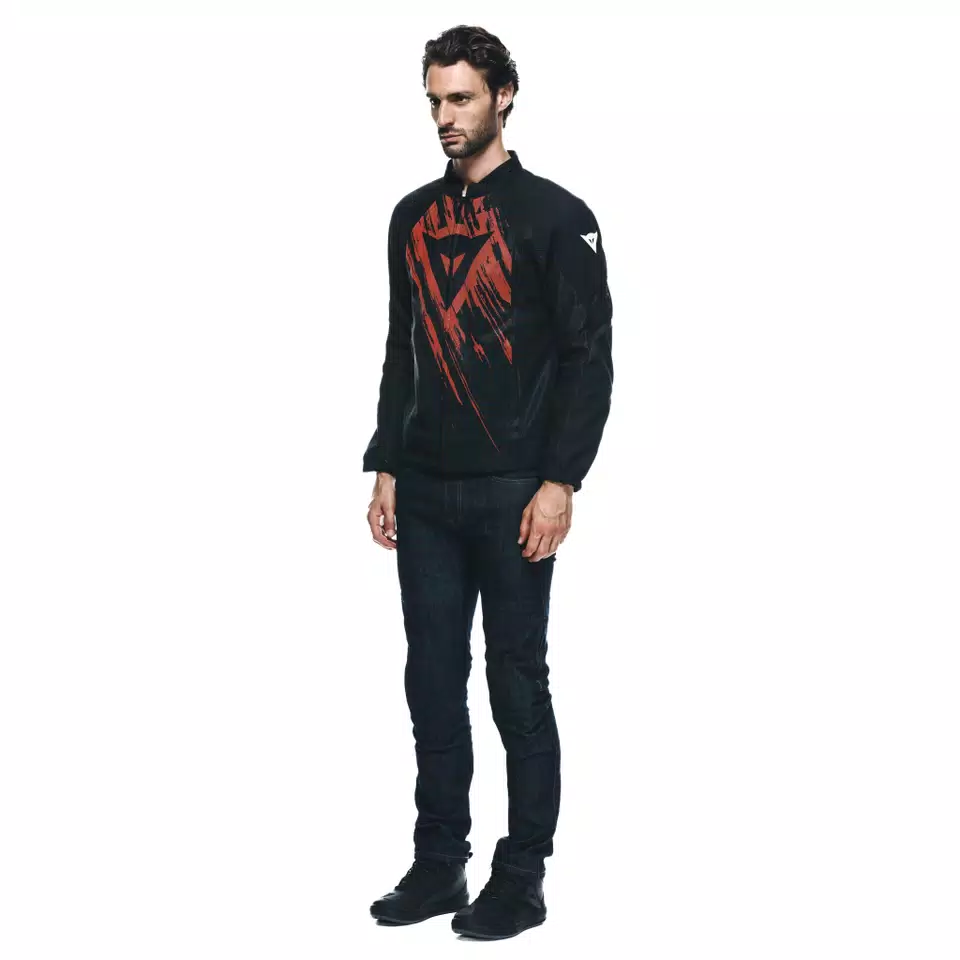HEROSPHERE AIR - MEN SUMMER MOTORCYCLE JACKET - BLACK/RED TARMAC - 4