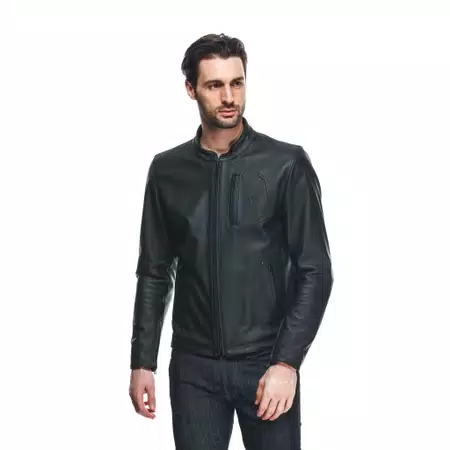 FULCRO - MEN'S MOTORCYCLE LEATHER JACKET - BLACK - 5