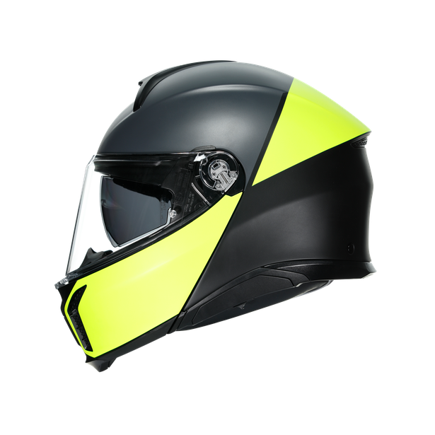 tourmodular-balance-matt-black-yel-fl-grey-motorrad-modularhelm-e2206 image number 3