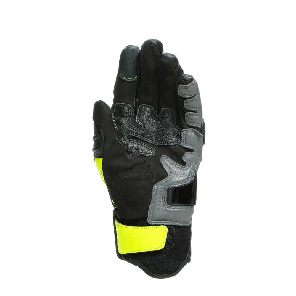 vr46-sector-short-gloves-black-anthracite-fluo-yellow image number 2