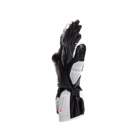 FIERO - MOTORRAD-RENNHANDSCHUH AUS LEDER - BLACK/WHITE/RED-FLUO - 2